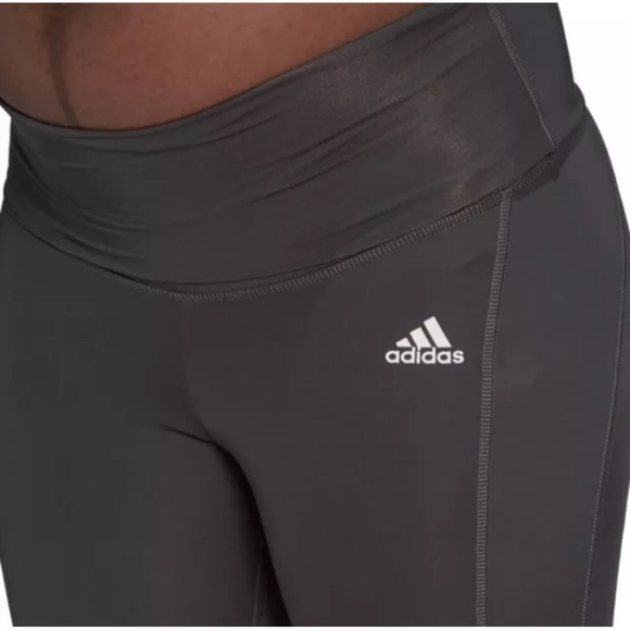 Adidas Designed To Move Aeroready 7/8 Leggings Gray XS NWT - Picture 5 of 9